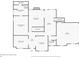 First floor plan featuring primary bedroom, spacious kitchen, Gathering room, and two bathrooms at 4631 Crooked Creek Ln, Villa Rica, GA 30180