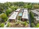 Aerial view of the multi-Gathering apartment complex with manicured landscaping and a refreshing pool at 1705 Monroe Ne Dr # D01, Atlanta, GA 30324