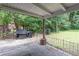 This covered back patio is ready for summer barbecues and outdoor fun at 1766 Sw Brewer Sw Blvd, Atlanta, GA 30310