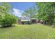 The backyard shows the house with a covered back patio and generous lawn space at 1766 Sw Brewer Sw Blvd, Atlanta, GA 30310