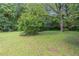 Expansive backyard featuring vibrant green grass and mature trees perfect for outdoor enjoyment at 1766 Sw Brewer Sw Blvd, Atlanta, GA 30310