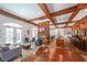 Inviting common area with a fireplace, comfortable seating, and a view of the outside at 200 River Vista Dr # 236, Atlanta, GA 30339