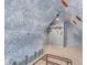 Unique bedroom features painted murals and creative ceiling design at 215 Fair St, Loganville, GA 30052