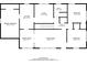 Floor plan featuring a kitchen, primary bedroom, three bedrooms, dining room, living room, bathroom, and hall at 2032 Parker Ranch Se Rd, Atlanta, GA 30316