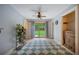 Bright room with checkered floor, slider, and closet with some boxes at 2502 Kerry Ne Ct, Marietta, GA 30066