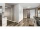 Spacious kitchen featuring white cabinets, granite countertops and a barn door at 1200 Taylor Oaks Dr, Roswell, GA 30076