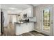 Modern kitchen featuring white cabinets, dark countertops and an island at 1200 Taylor Oaks Dr, Roswell, GA 30076
