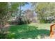 Lush green backyard with mature trees and a wooden fence, offering a private and tranquil outdoor space at 2982 Ringle Rd, Brookhaven, GA 30341
