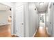 Hallway showing doorway to kitchen, bedroom, and closet at 8083 Cypress Ct, Villa Rica, GA 30180