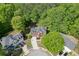 Aerial view showcases this lovely home and its surroundings in a cul-de-sac at 1641 Rocky Knoll Ln, Dacula, GA 30019