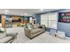 Versatile basement with kitchenette, seating area, and play space at 1641 Rocky Knoll Ln, Dacula, GA 30019