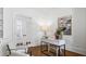 Cozy office space with French doors, built-in shelving, and natural light at 1048 Standard Ne Dr, Brookhaven, GA 30319