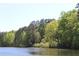 Lakeshore featuring mature trees and shoreline vegetation at 225 Bayswater Dr, Suwanee, GA 30024
