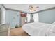Comfortable bedroom with coastal decor features carpet flooring and lots of natural light at 582 Linda Ln, Powder Springs, GA 30127