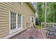 Spacious deck located off the main floor featuring double doors to the inside at 2895 Shurburne Dr, Alpharetta, GA 30022
