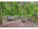 Outdoor deck surrounded by lush greenery, perfect for relaxing and entertaining at 2895 Shurburne Dr, Alpharetta, GA 30022