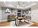 Finished basement with home office including custom desk, shelving and unique decorative accents at 4675 Lakeway Pl, Alpharetta, GA 30005