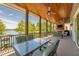 Covered patio with outdoor furniture and a view of the lake at 5635 Cherokee Trce, Cumming, GA 30041