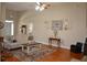 Spacious living room with hardwood floors, neutral colors, and comfortable furnishings at 40 Templeton Ln, Villa Rica, GA 30180