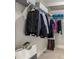 Walk-in closet with wire shelves and hanging storage for an organized wardrobe at 200 River Vista Dr # 401, Atlanta, GA 30339