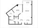Detailed floor plan showcasing the layout of the home including the living room, bedroom, kitchen, and bath at 200 River Vista Dr # 401, Atlanta, GA 30339