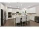 Well-lit kitchen with stainless steel appliances, white cabinetry, and island seating at 5250 Briarstone Ridge Way, Alpharetta, GA 30022