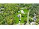 Expansive aerial view of a property featuring a home, horse arena, and lush greenery at 1200 Old Lathemtown Rd, Canton, GA 30115