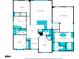 Upstairs floor plan featuring five bedrooms, four baths, laundry room, and walk-in closets at 2127 Harmony Dr, Canton, GA 30115