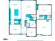 Detailed floor plan showcases the layout of the home, including the kitchen and bedrooms at 2127 Harmony Dr, Canton, GA 30115
