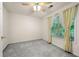 Bright bedroom with a ceiling fan and a large window to let in natural light at 4805 Wilkie Nw Way, Acworth, GA 30102