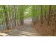 A long driveway ascends through a canopy of trees, enhancing privacy and curb appeal at 130 Laguna Springs Dr, Woodstock, GA 30188