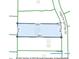 Illustrated plot lines showcasing the lot dimensions and layout of the property at 130 Laguna Springs Dr, Woodstock, GA 30188