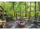 Charming backyard with a fire pit and swing set; the perfect setting for relaxation and outdoor gatherings at 247 Shallowford Nw Rd, Kennesaw, GA 30144