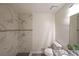 Updated bathroom featuring tiled shower and granite vanity at 3009 Bruce Nw Ct, Acworth, GA 30101