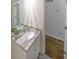 Bathroom featuring granite vanity, white cabinets, and modern design at 3009 Bruce Nw Ct, Acworth, GA 30101