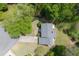 Stunning aerial view of a landscaped home featuring a new roof, surrounded by lush trees and greenery at 2794 Kakki Ct, Marietta, GA 30062