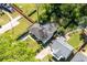 Aerial view of the property showcasing the house, large yard, landscaping, and surrounding neighborhood at 1421 Smith Se St, Atlanta, GA 30316