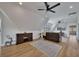 Spacious living room with high ceilings, modern lighting, a comfortable sofa, and entertainment center for Gathering gatherings at 247 Terrace View Dr, Acworth, GA 30101