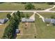Aerial view of a home with a shed in a suburban neighborhood at 14807 Highway 36, Covington, GA 30014