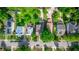 Overhead aerial view showing the property nestled in a neighborhood with tree-lined streets and well-maintained lawns at 248 Madison Ave, Decatur, GA 30030