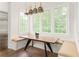 Bright breakfast nook with built-in benches and large windows overlooking the backyard at 248 Madison Ave, Decatur, GA 30030