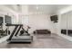 Home gym featuring exercise equipment, ceiling fan, and mirrored walls at 248 Madison Ave, Decatur, GA 30030