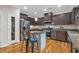 Modern kitchen with stainless steel appliances, granite countertops, and center island at 544 Pine Way, Dallas, GA 30157