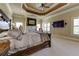 Spacious main bedroom with tray ceiling and large windows at 8710 Merion Dr, Duluth, GA 30097