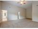 Large main bedroom with vaulted ceiling and carpet at 433 Orchid Ln, Canton, GA 30114