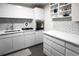 Modern kitchen featuring white countertops, subway tile backsplash, and modern appliances at 2965 Pharr Court South Nw # 110, Atlanta, GA 30305