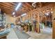 Spacious unfinished basement ready for customization, featuring open ceiling beams at 675 Jack Page Ln, Canton, GA 30115