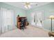 Bright home office with large window and French doors leading to a sunroom at 675 Jack Page Ln, Canton, GA 30115