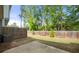 Fenced-in backyard with concrete patio, lush lawn, offering a private outdoor living space at 1025 Cherryfield Run, Marietta, GA 30008