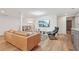 Finished basement with modern furnishings and an open-concept living area at 1255 Cold Harbor Dr, Roswell, GA 30075